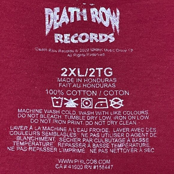 Death Row Records 1991 Rap T-shirt size 2XL - Picture 3 of 4